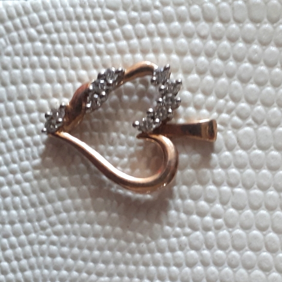 10k gold heart pendant - Picture 2 of 4